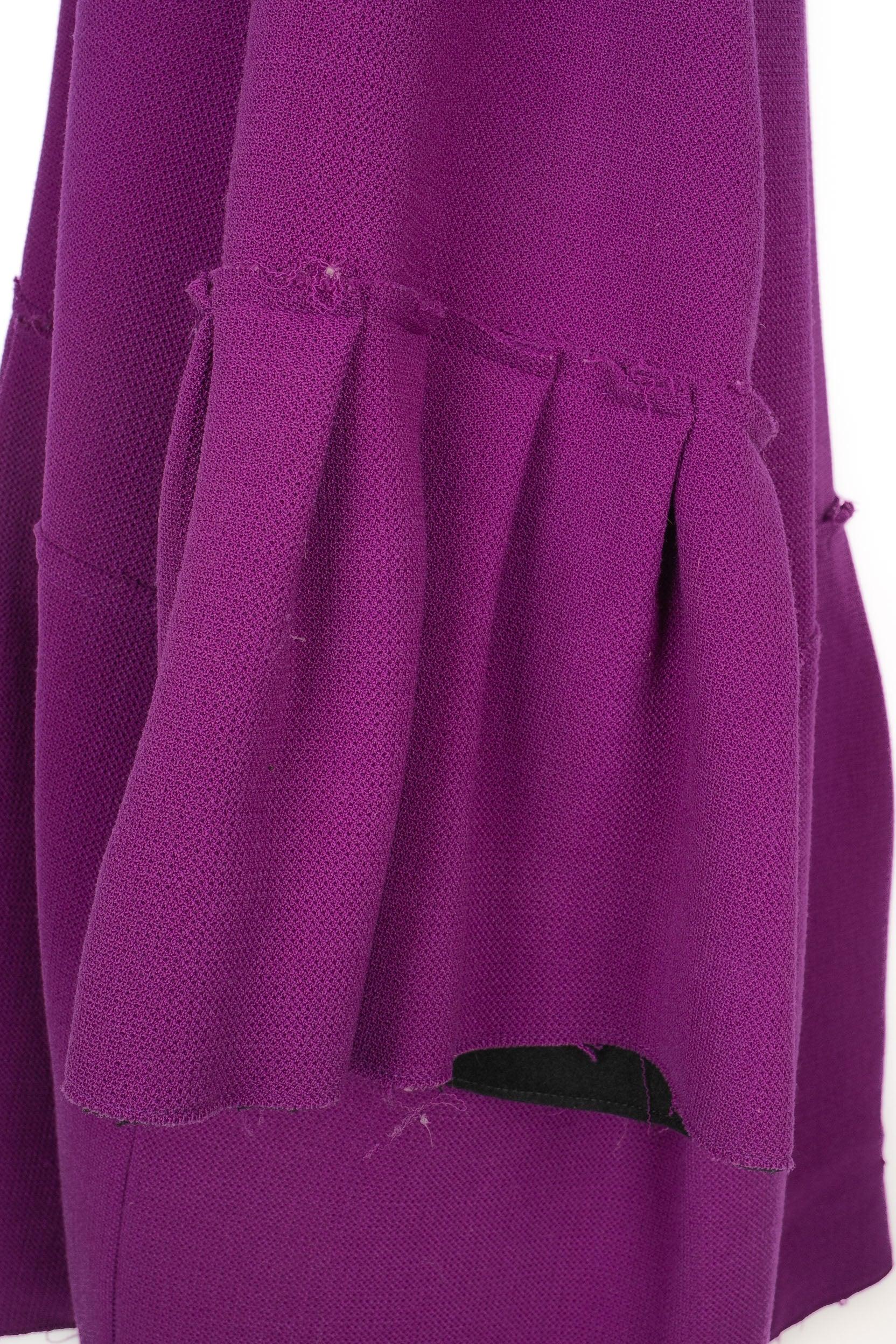Women's Michel Klein Purple Blended Wool Coat For Sale