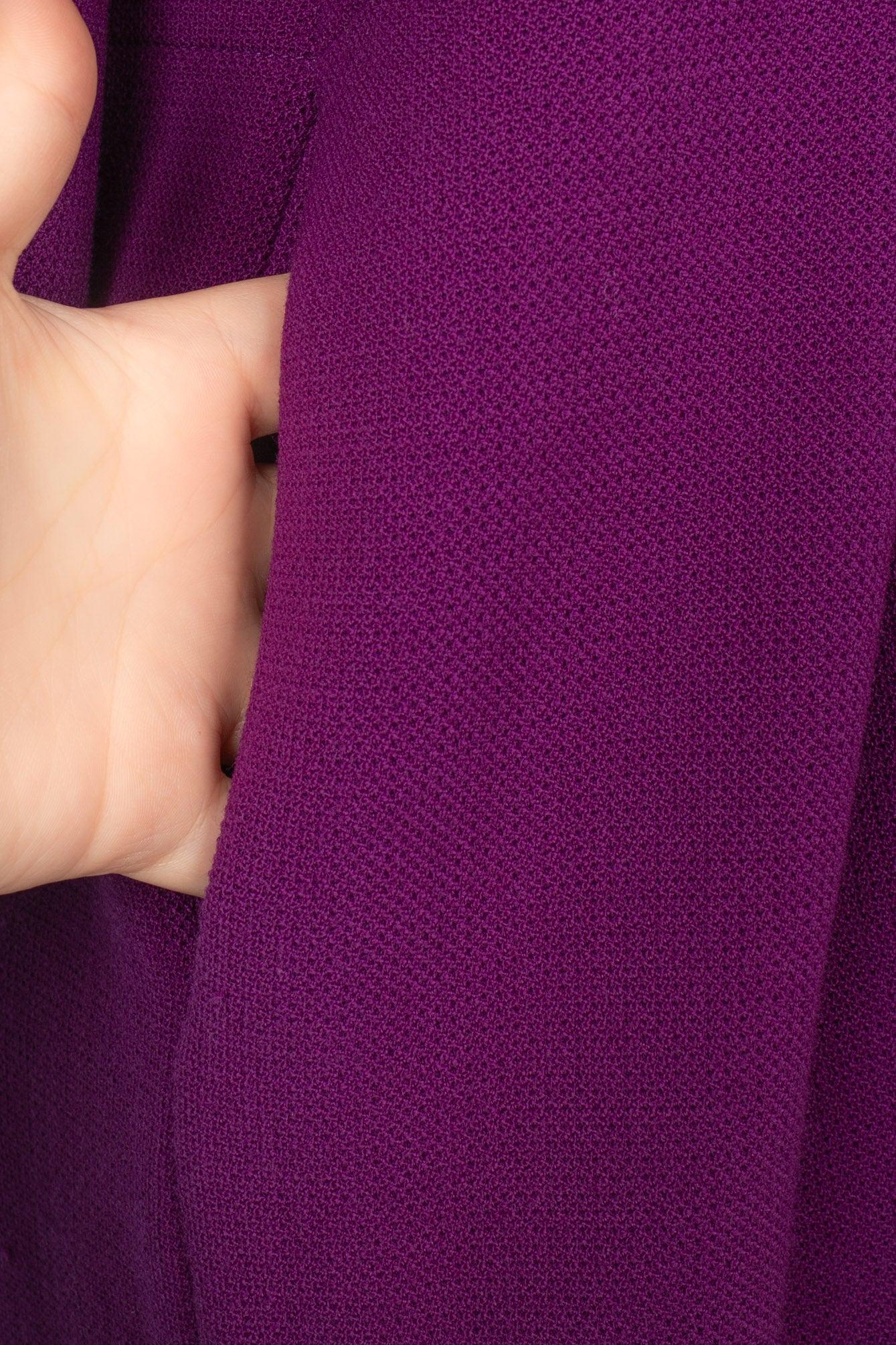 Michel Klein Purple Blended Wool Coat For Sale 1
