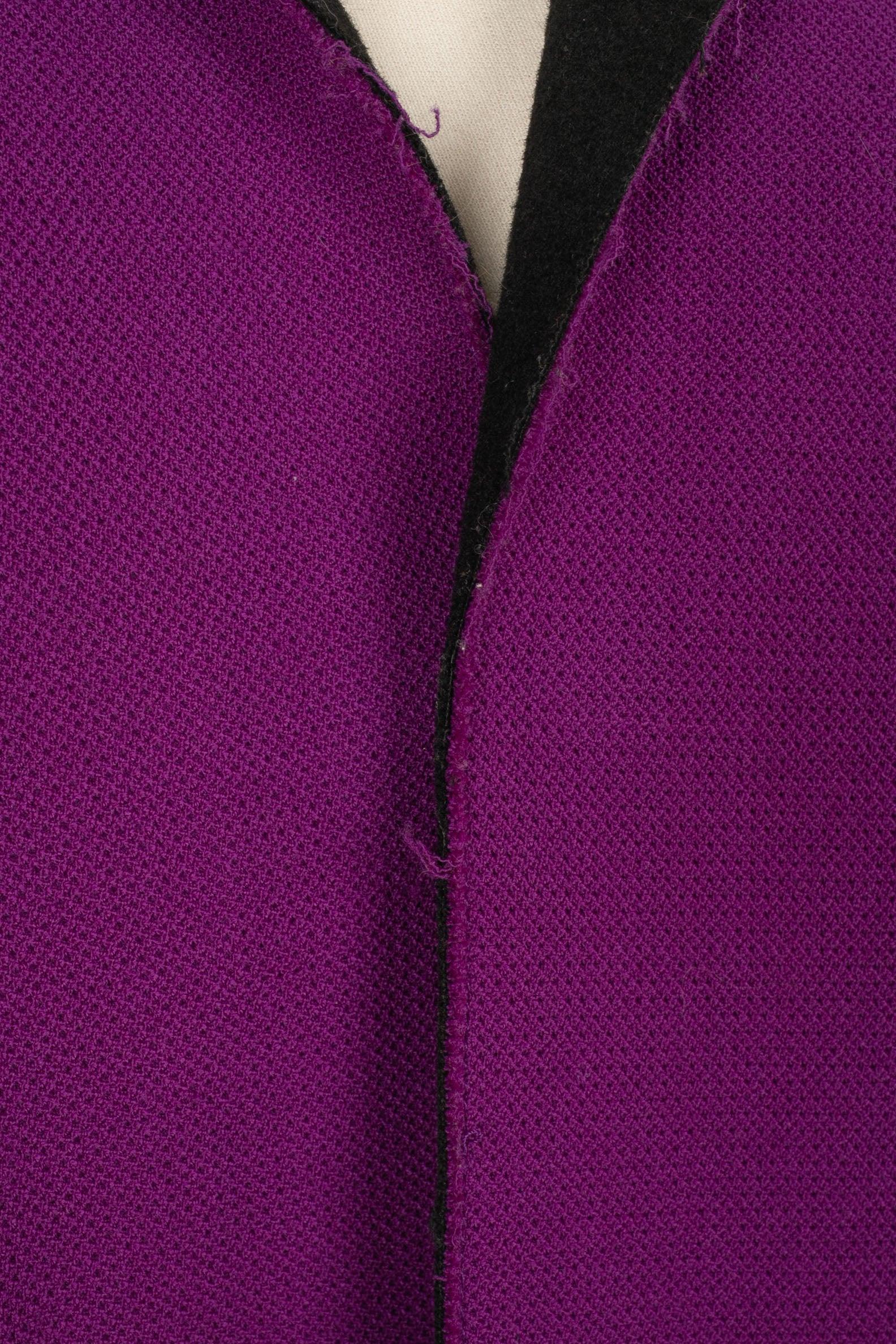 Michel Klein Purple Blended Wool Coat For Sale 2
