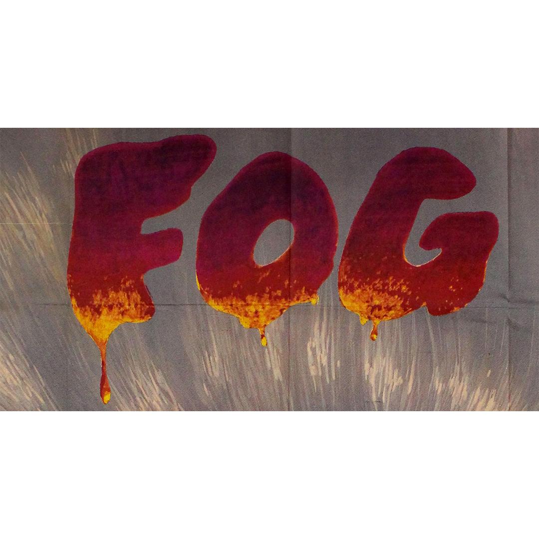 This is an original 1980 French movie poster for “Fog” (The Fog), the cult horror film directed by John Carpenter and starring Jamie Lee Curtis, Adrienne Barbeau, and Janet Leigh. Designed by renowned poster artist Michel Landi, it was created for