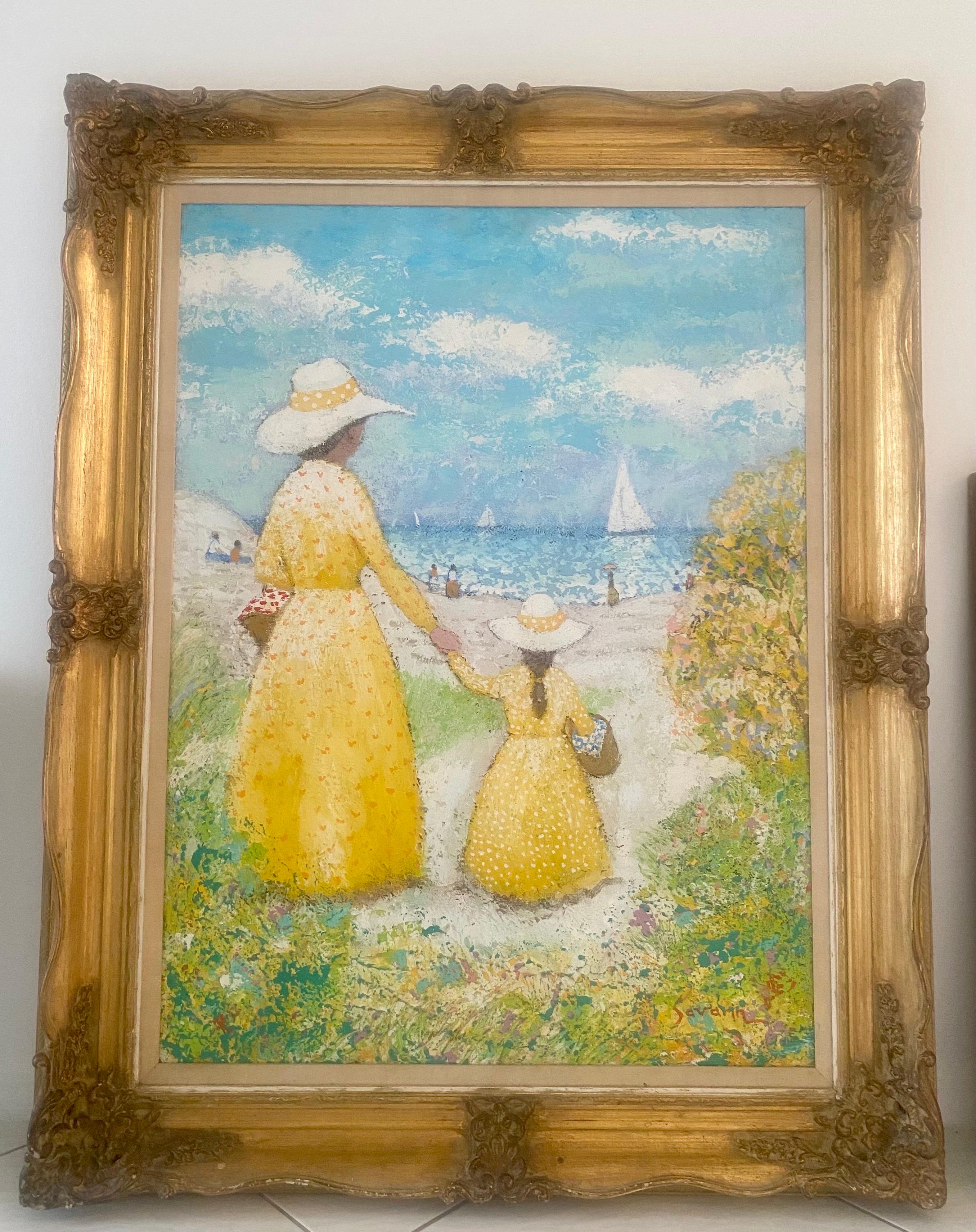 Michel Le Savarin Oil on Canvas Seaside Impressionist Painting 4