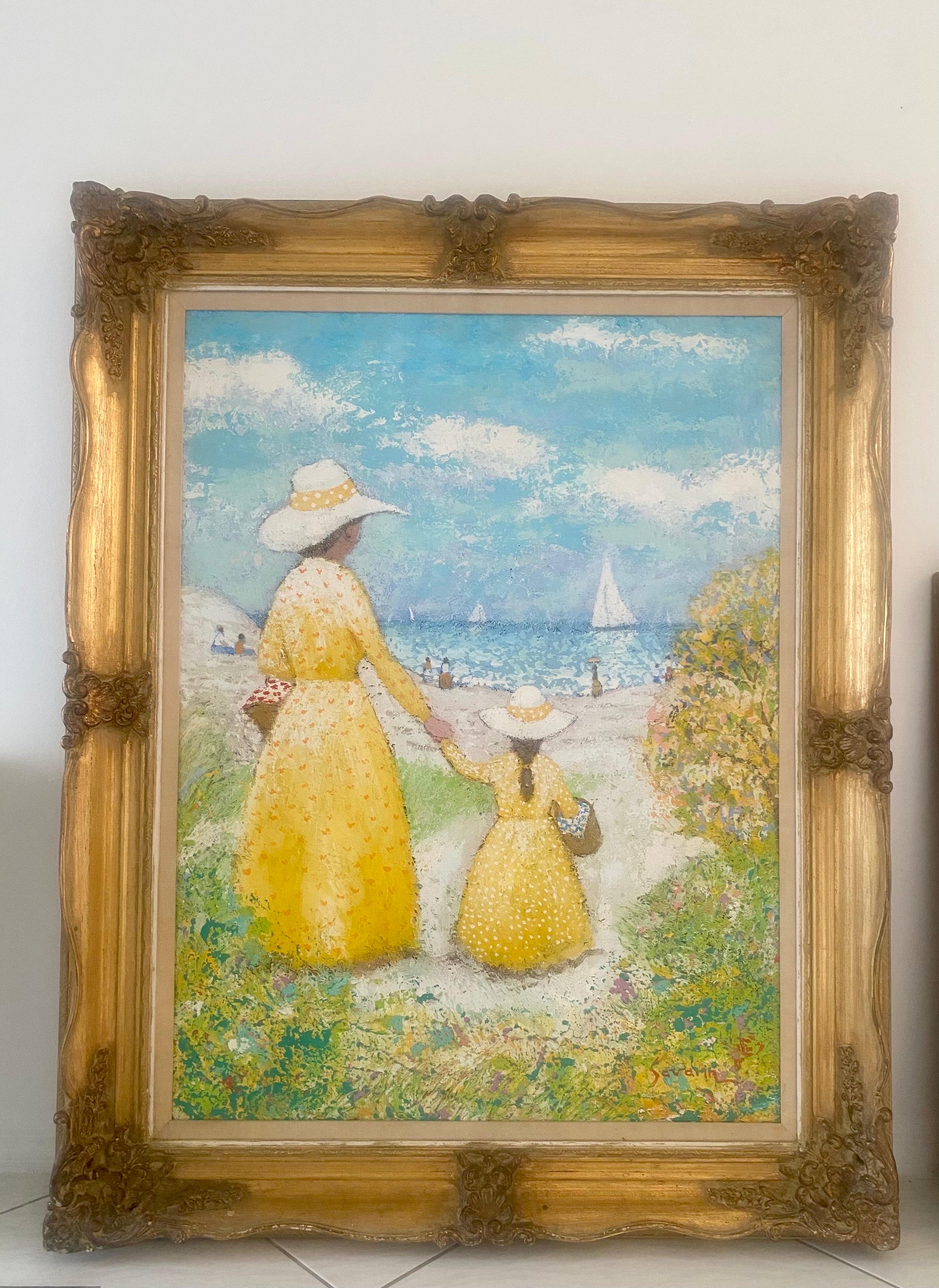 Michel Le Savarin Oil on Canvas Seaside Impressionist Painting 5