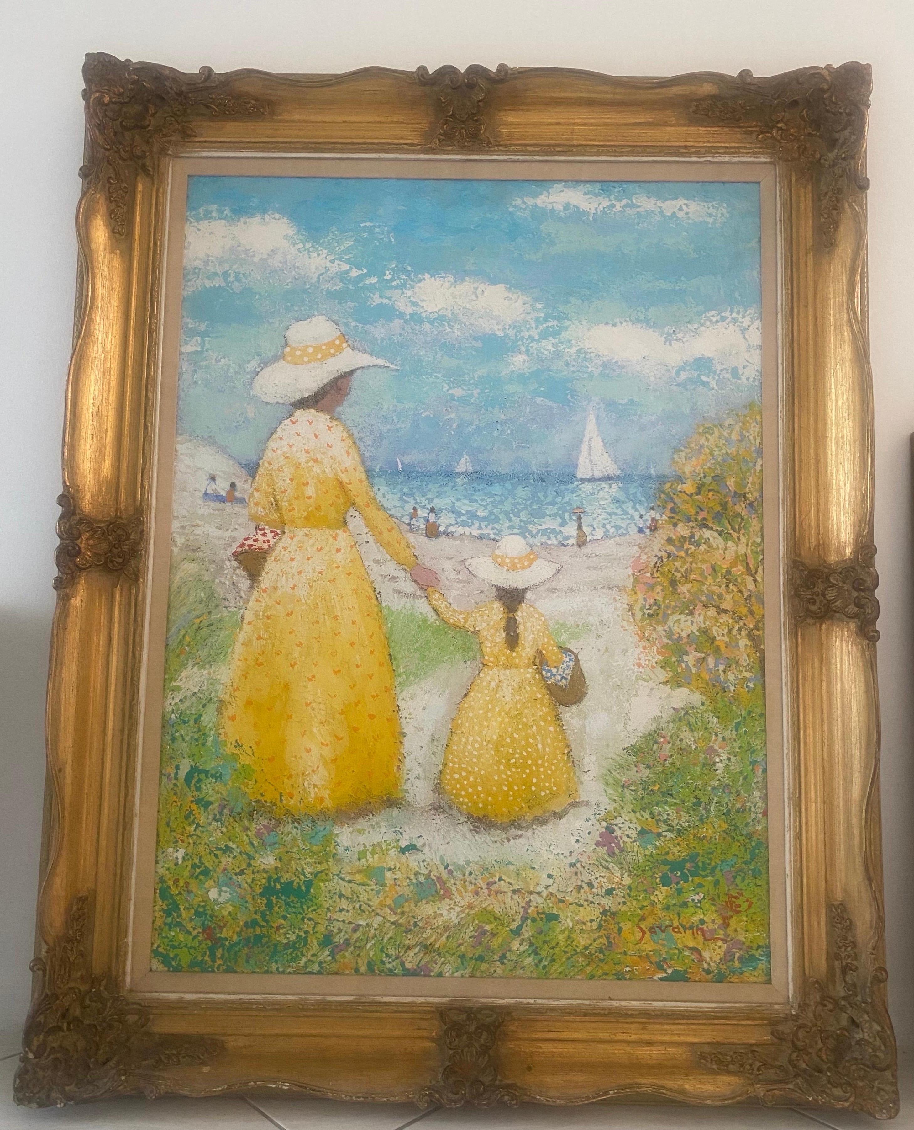 Michel Le Savarin Oil on Canvas Seaside Impressionist Painting 9