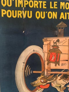 Original Antique French Poster, "Pneu Continental", Mich Michel Liebeaux, Litho