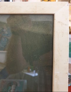 Guazzo espressionista astratto su carta della fine del XX secolo.