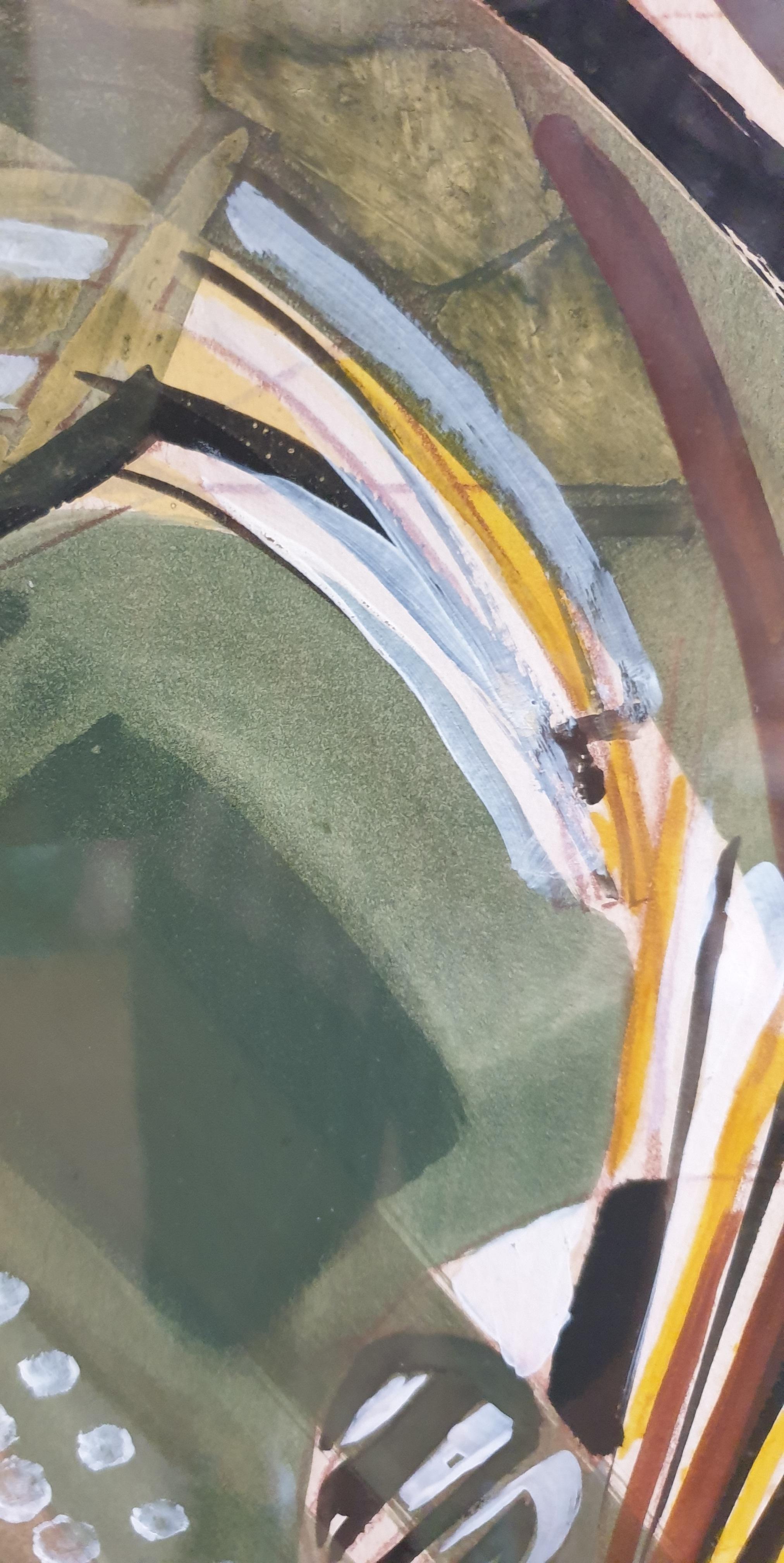 Gouache expressionniste abstraite lyrique sur papier de l'artiste français Michel Loiseau. Signé en bas à droite.

Michel Loiseau-Rizzo, né en 1937 est un illustrateur et artiste vivant et travaillant à Azerat en Dordogne.

Un tourbillon de verts