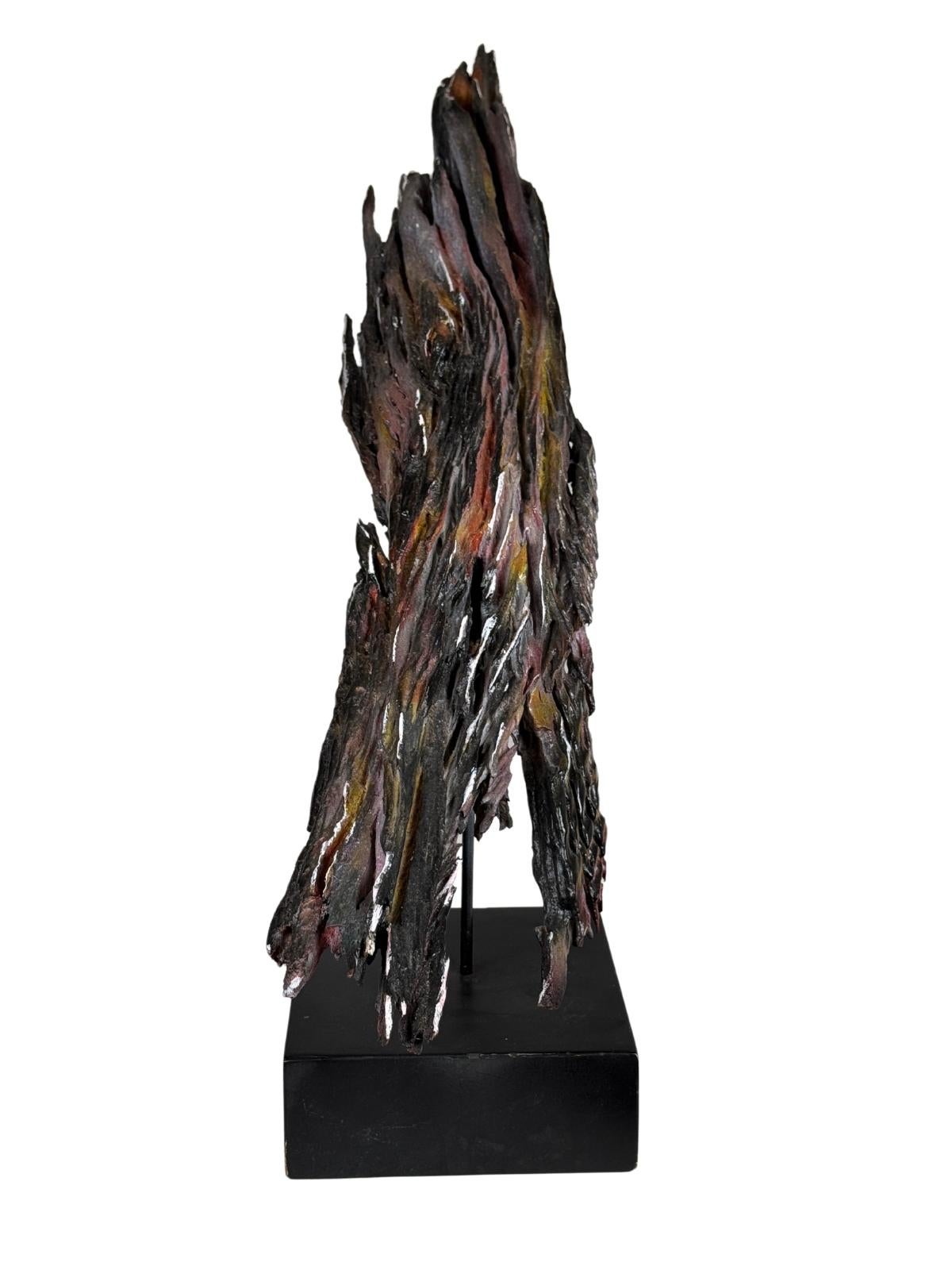 Comedia dell'Arte de Michel Tornare - Escultura en madera - 50x15x60 cm - Sculpture de Michel L.Y. Tornare
