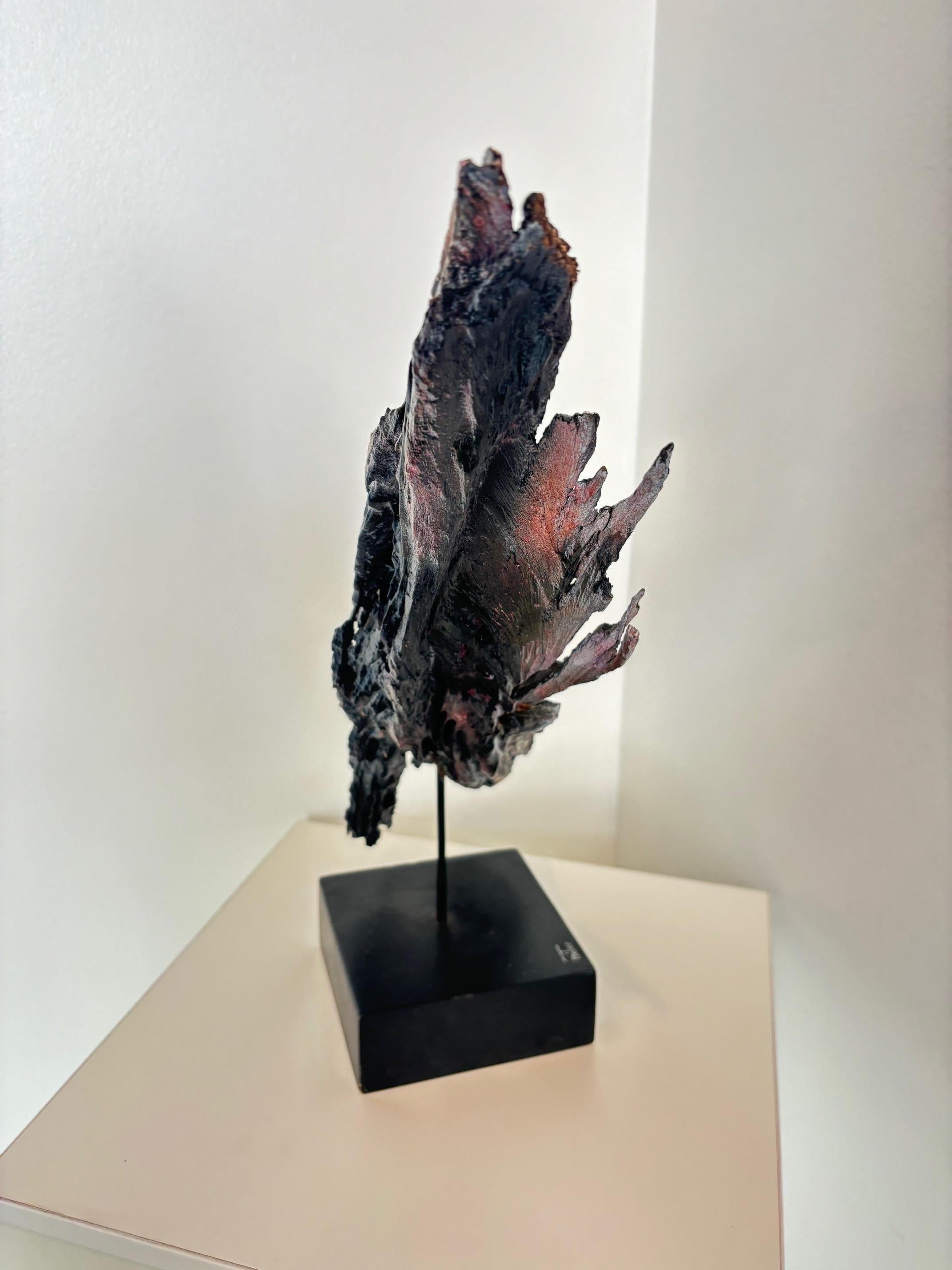 Comedia dell'Arte de Michel Tornare - Escultura en madera - 50x15x60 cm en venta 3