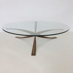 Table basse en bronze de Michel Mangematin, datant d'environ 1960, France