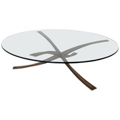 Michel Mangematin Bronze Coffee Table, circa 1960, France