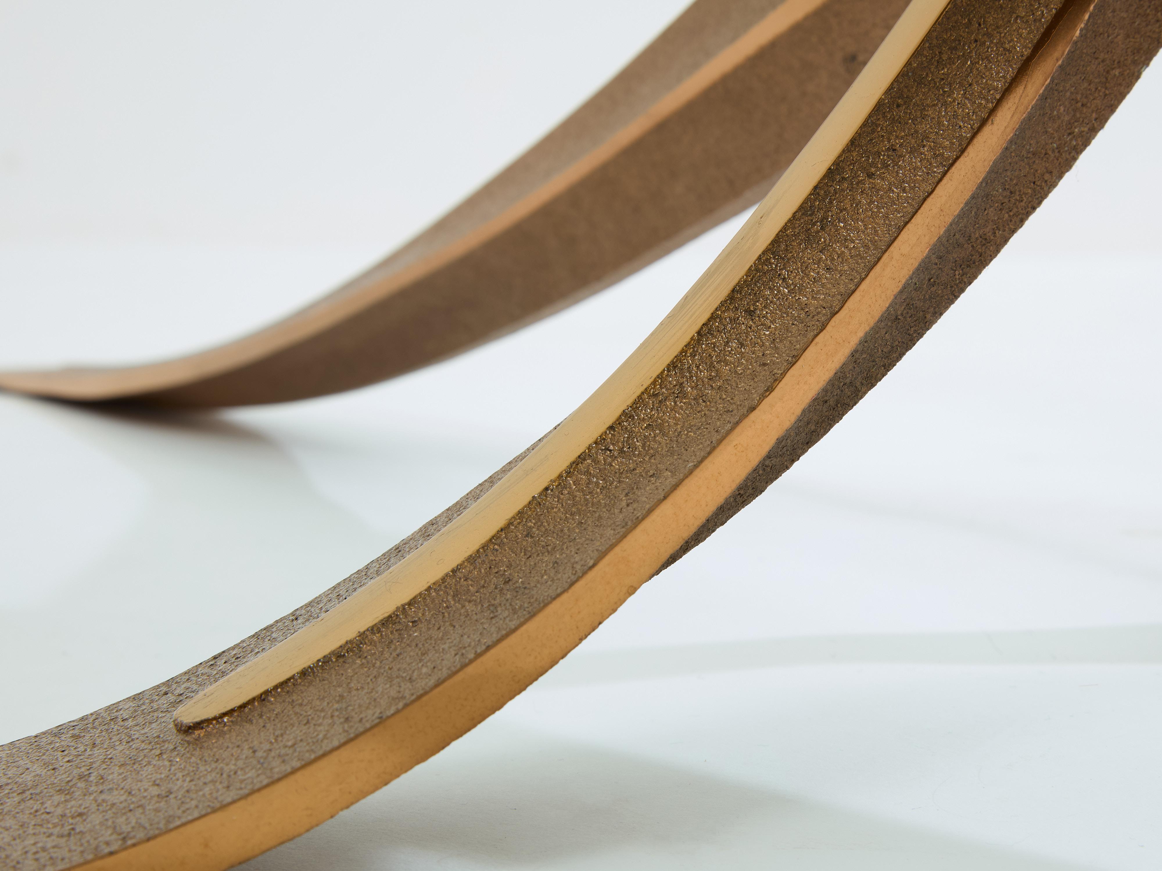 Grande table basse en bronze de Michel Mangematin 1962 Bon état - En vente à Paris, IDF