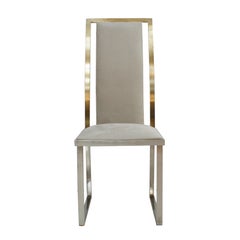 Michel Mangematin, otto sedie francesi in ottone e acciaio della metà del secolo scorso