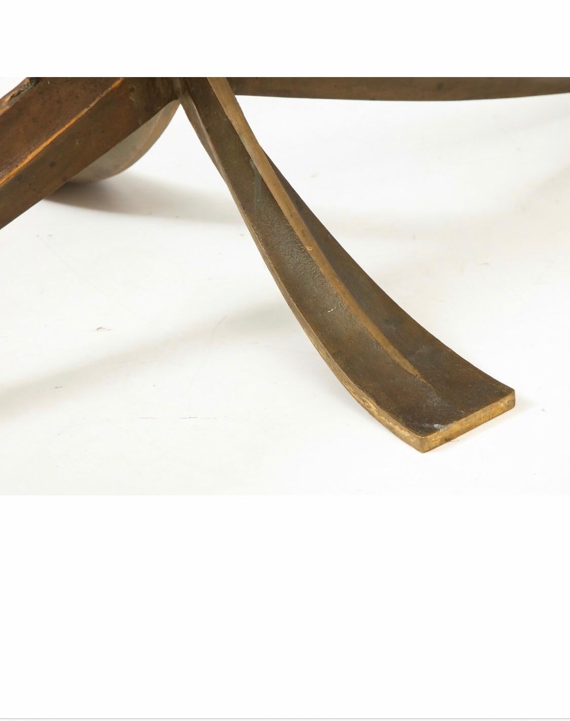 Mid-20th Century Michel Mangmatin Bronze Star Coffee Table