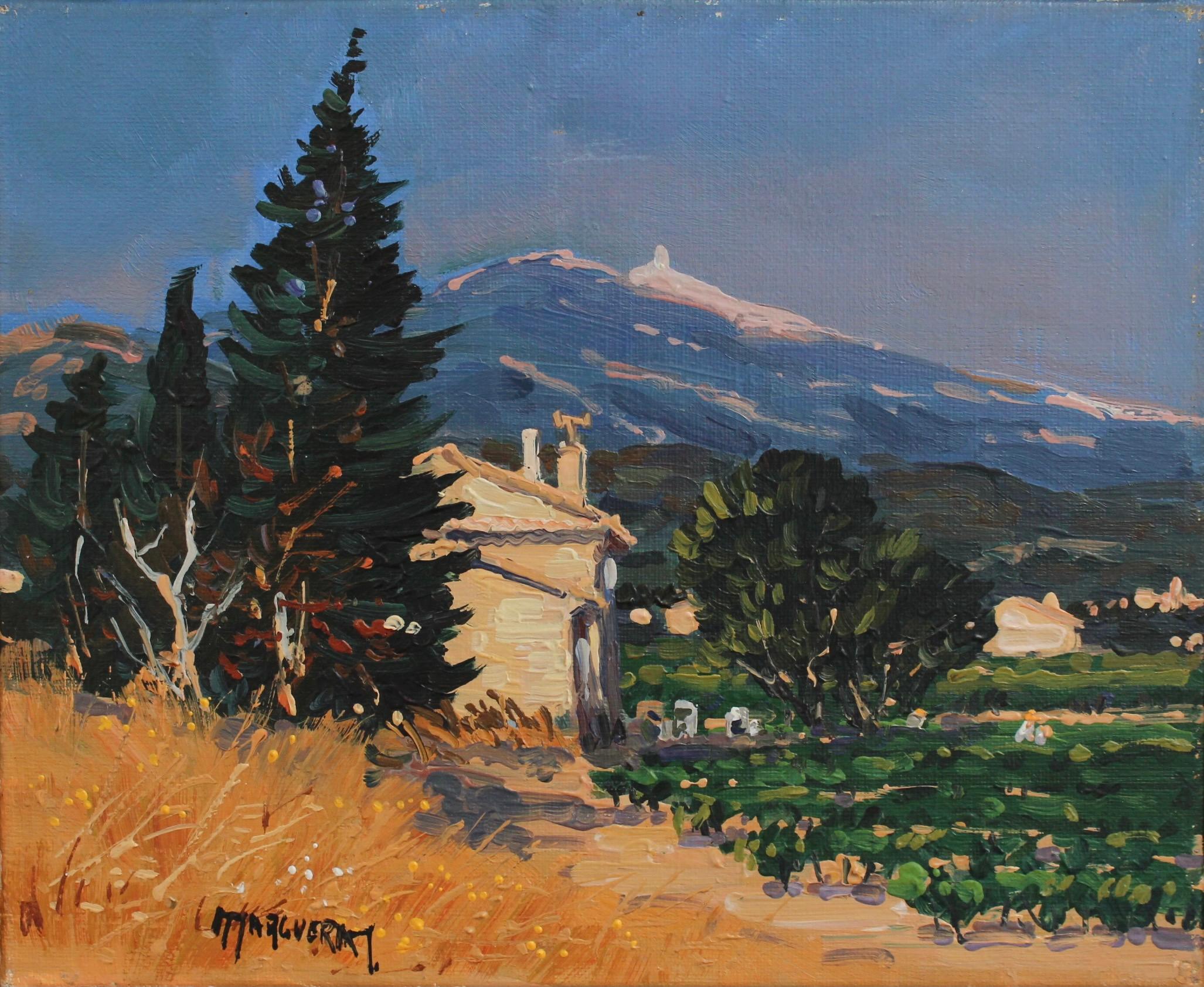 Michel Margueray Landscape Painting - View of Mont Ventoux Under the Provence Sky