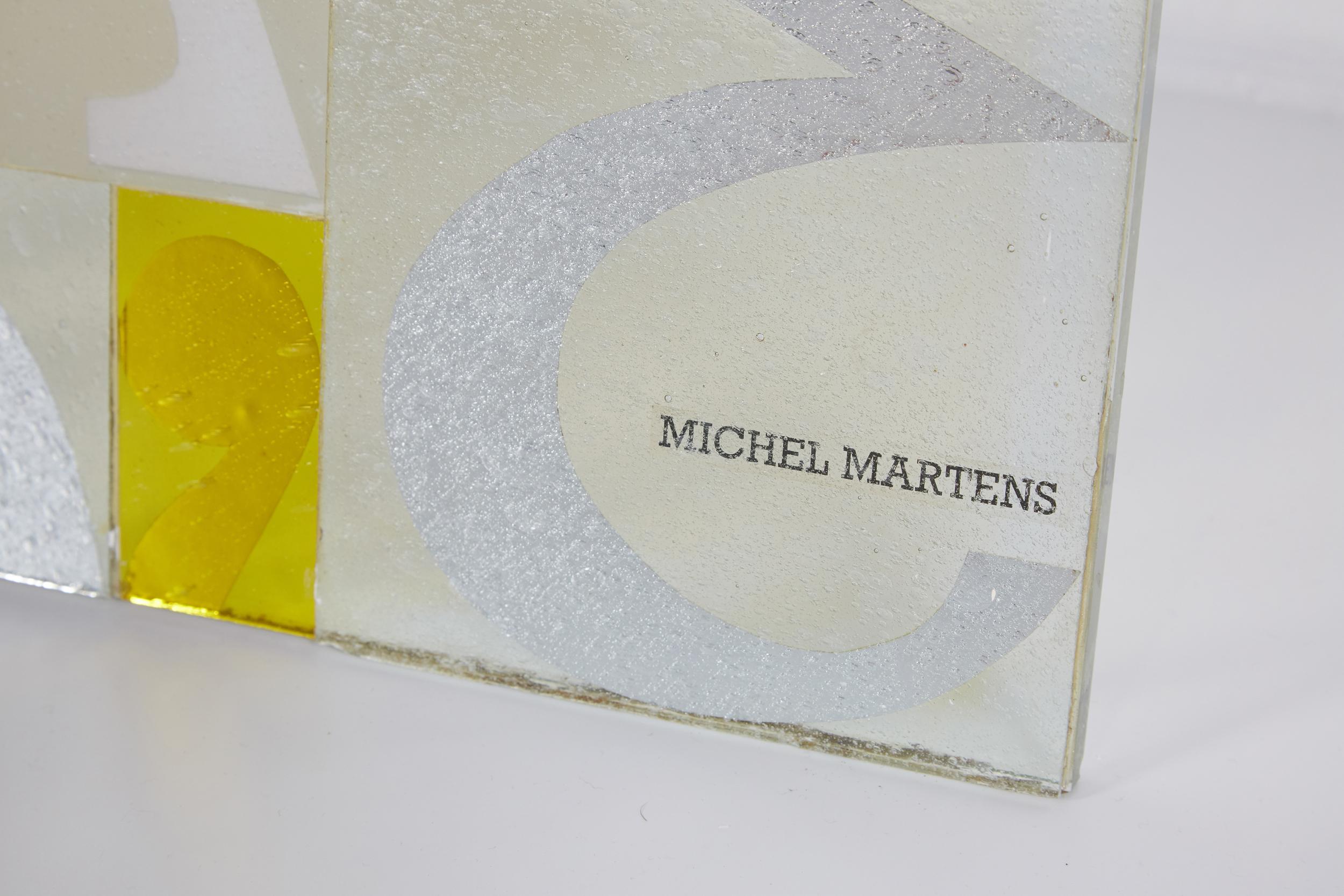 Post-Modern Belgian art and design, Michel Martens Postmodern Glass Sculpture  For Sale