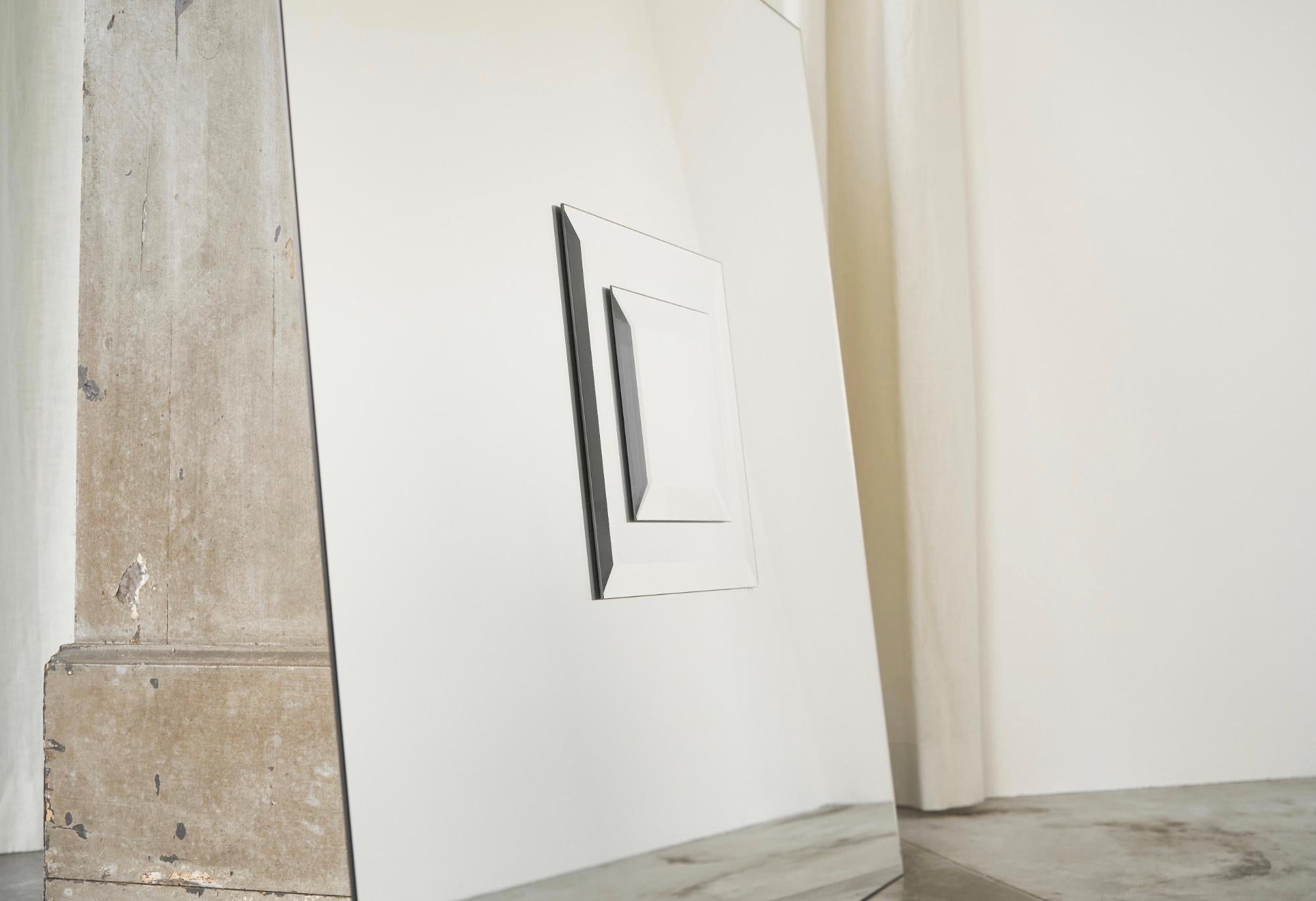 Michel Martens Rare Large Art Mirror 1970s For Sale 1