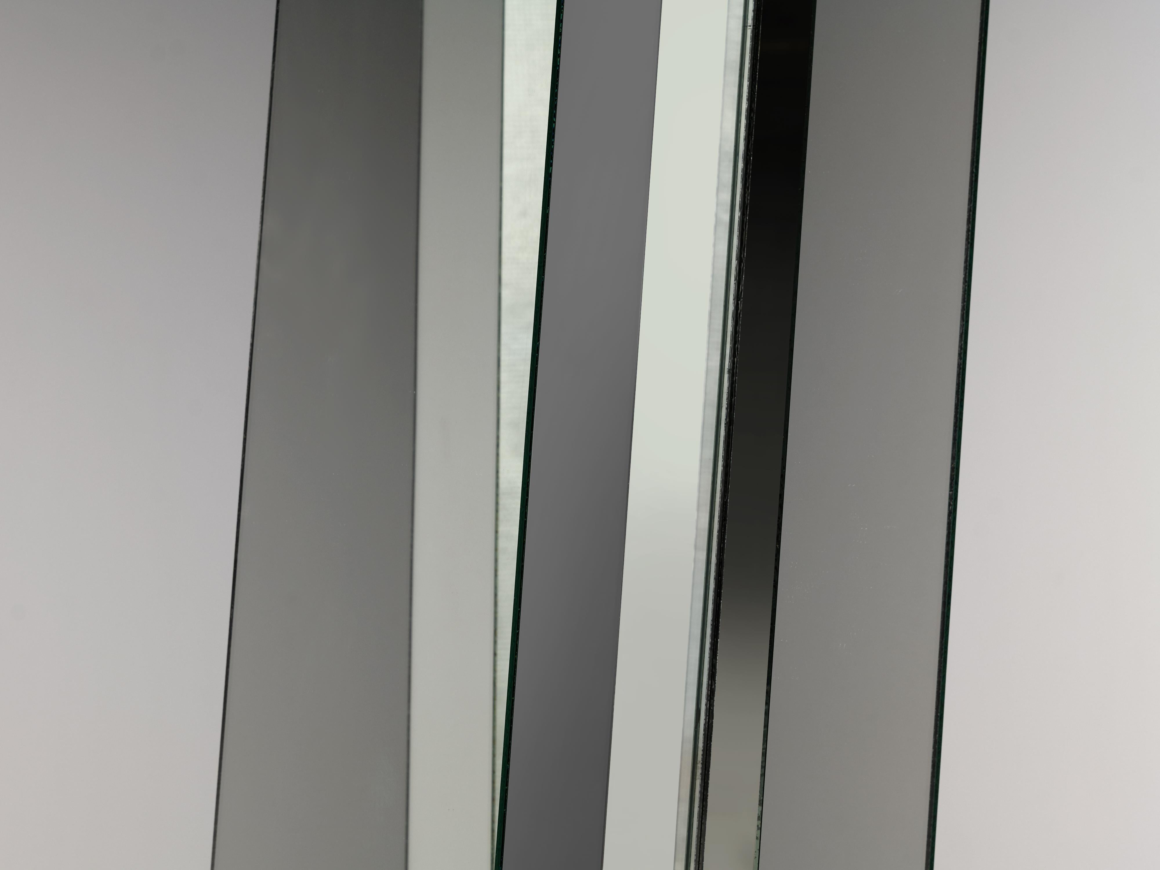 Post-Modern Michel Martens Unique Sculpture in Mirrored Glass