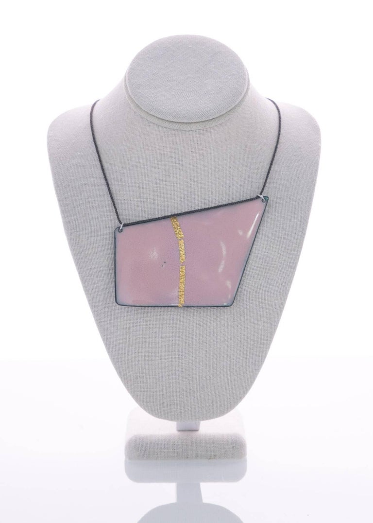 Michel McNabb for Basha Gold Reversible Blue and Pink Quadrilateral ...