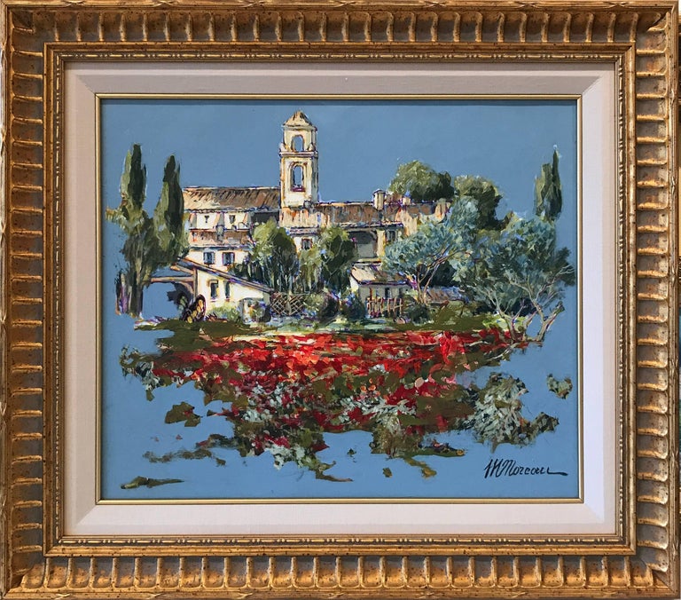 Michel Moreau Village aux Coquelicots (Village of Poppies) For Sale