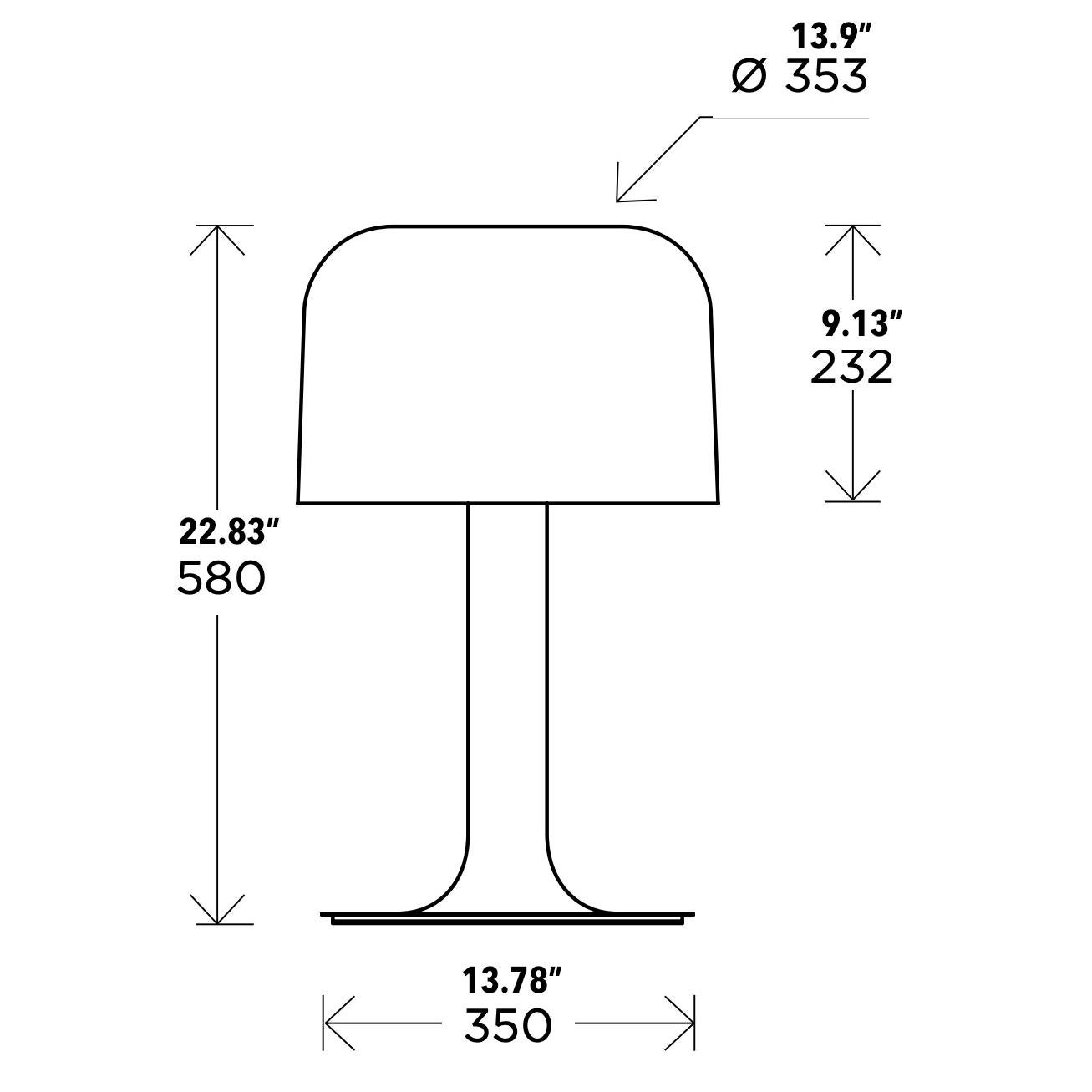 Lacquered Michel Mortier 10497 Metal and Glass Table Lamp for Disderot in Orange For Sale