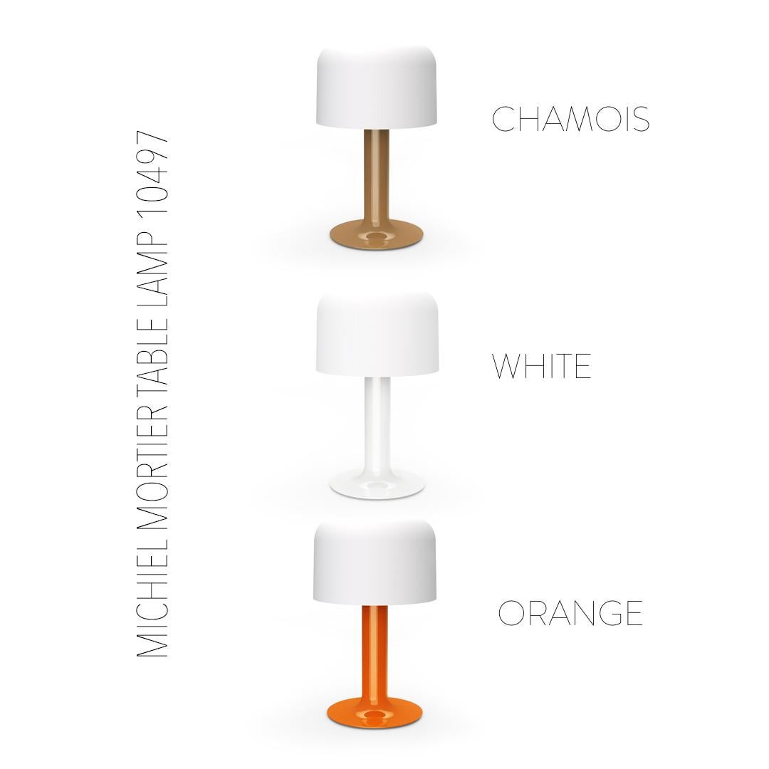 Lampe de bureau Michel Mortier 10497 en métal et verre pour Disderot en orange Neuf - En vente à Glendale, CA