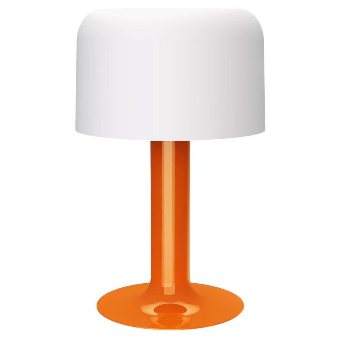 Michel Mortier 10497 Lampada da Tavolo in Metallo e Vetro per Disderot in Arancione
