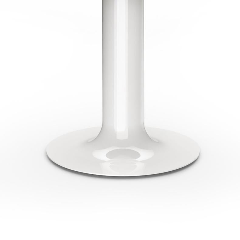 Mid-Century Modern Lampe de bureau Michel Mortier 10497 en métal et verre pour Disderot en blanc en vente