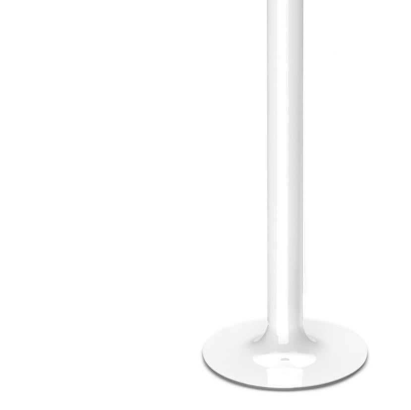 Mid-Century Modern Michel Mortier 10527 Metal and Glass Floor Lamp for Disderot in White For Sale
