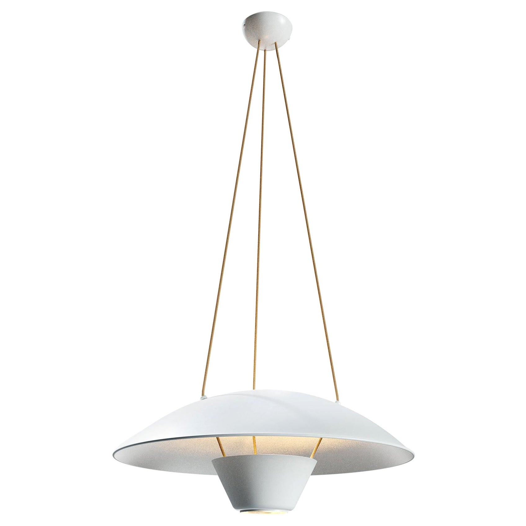 Michel Mortier M4 Suspension Lamp in White for Disderot