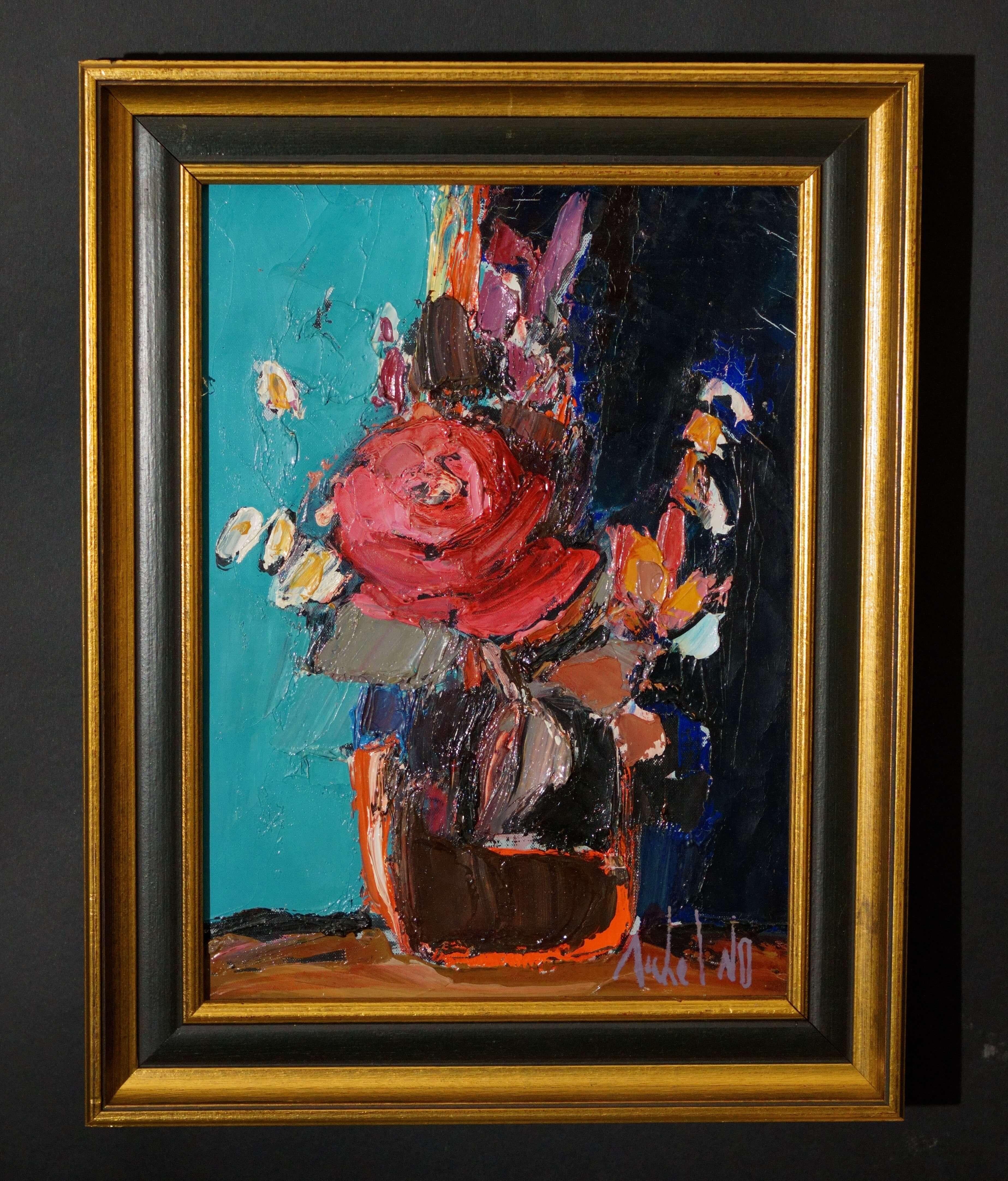 Michel No Still-Life Painting - Still Life Flower Vase Contemporary French School