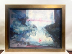 Michel Pandel, "Les Amoureux" , Mid-Century French Surrealist Painting, Signed