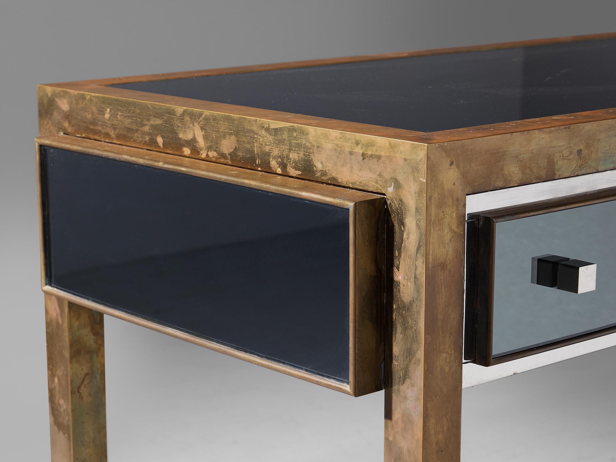 Michel Pigneres Console in Mirrored Glass and Brass  For Sale 3