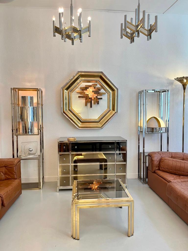 Michel Pigneres Mirrored Chest of Drawers, Ca. 1970s 9