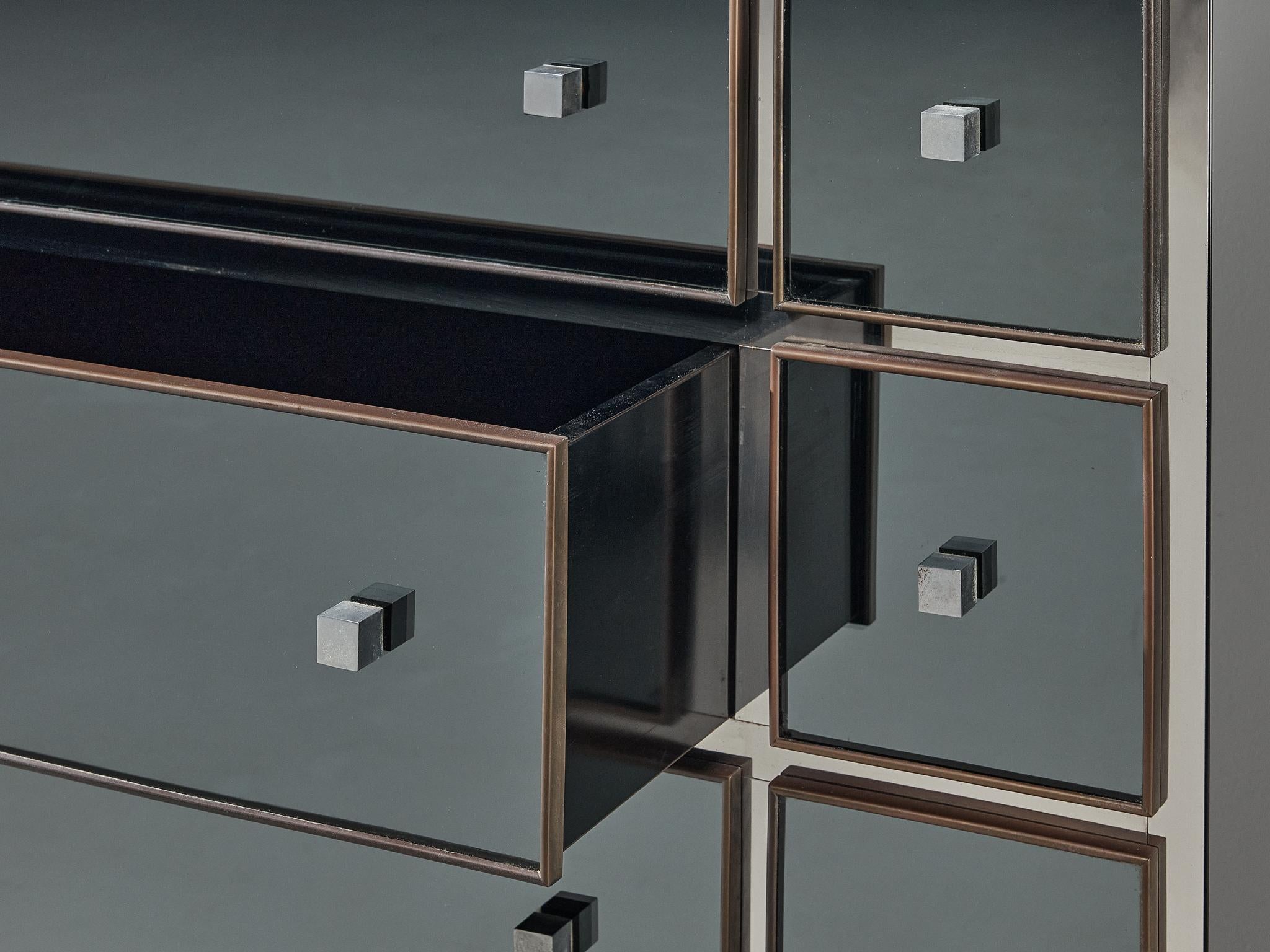 Michel Pigneres Mirrored Chest of Drawers For Sale 3