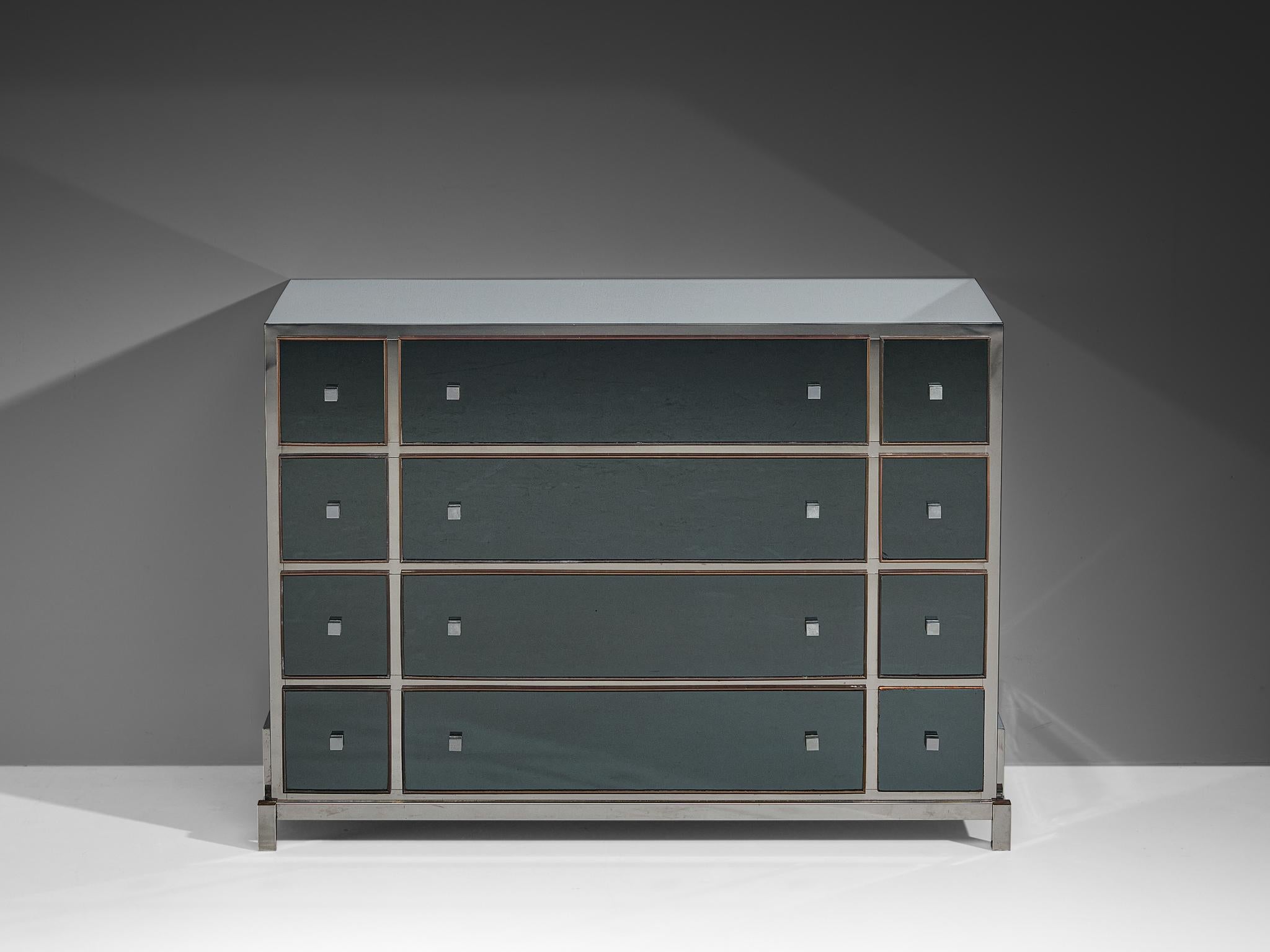 Michel Pigneres Mirrored Chest of Drawers In Good Condition For Sale In Waalwijk, NL