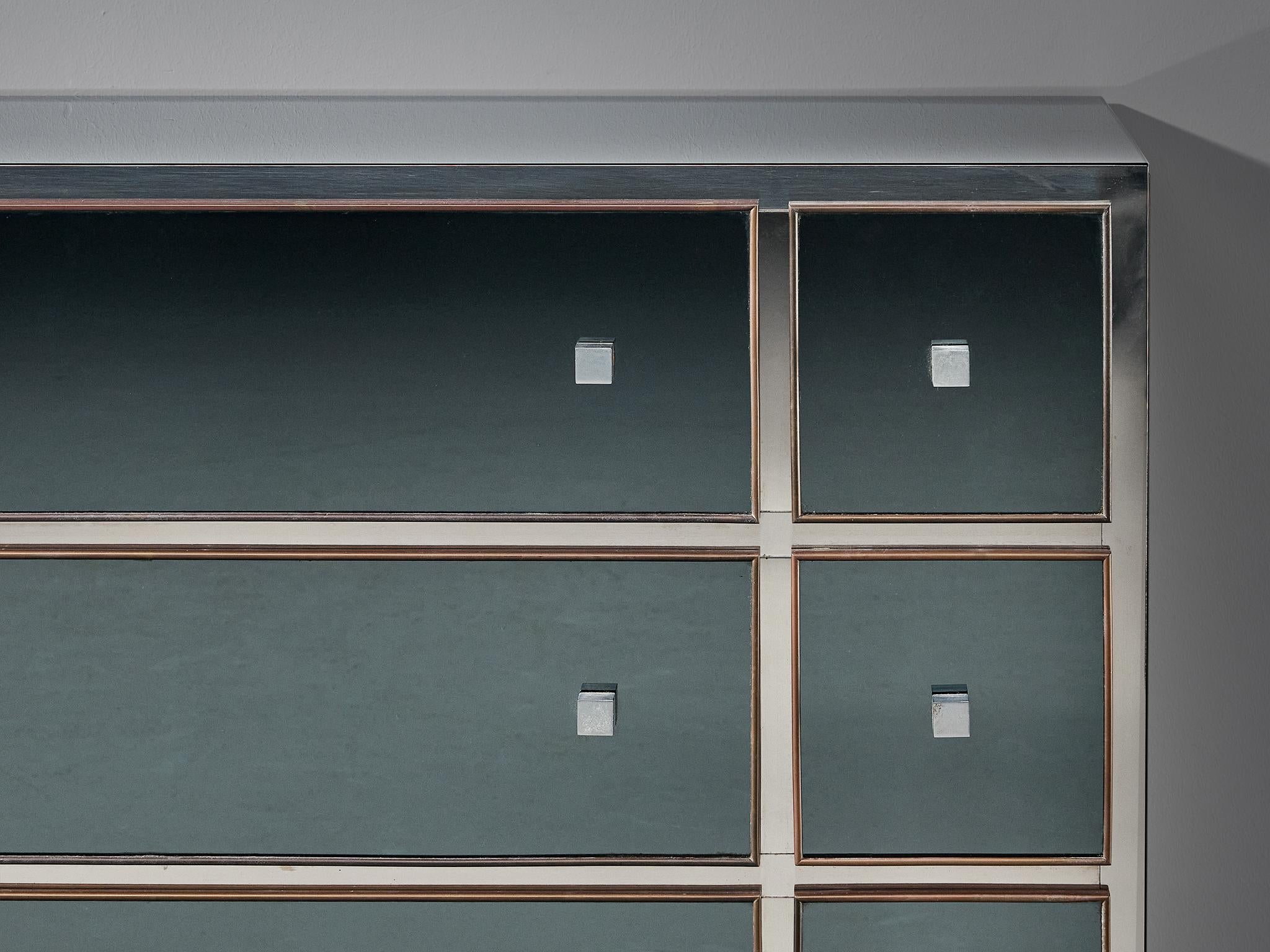 Michel Pigneres Mirrored Chest of Drawers For Sale 2