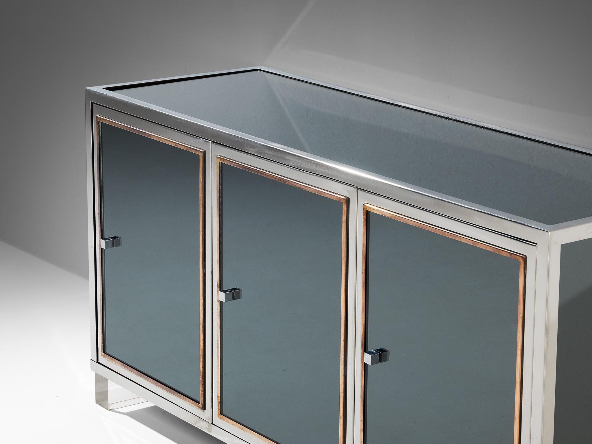 Mid-20th Century Michel Pigneres Mirrored Sideboard  For Sale