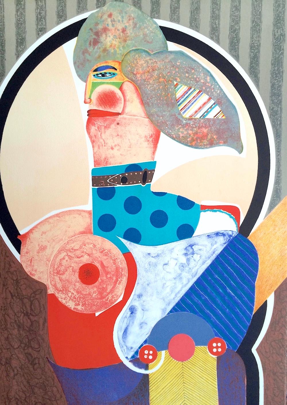 FEMME DÉNUDÉE, Signed Lithograph, Modern Nude Portrait, Pop Art Eroticism - Print by Michel Potier