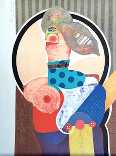 FEMME DÉNUDÉE, Signed Lithograph, Modern Nude Portrait, Pop Art Eroticism