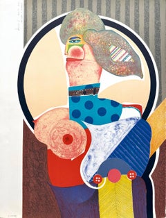 FEMME DÉNUDÉE, Signed Lithograph, Modern Nude Portrait, Pop Art Eroticism