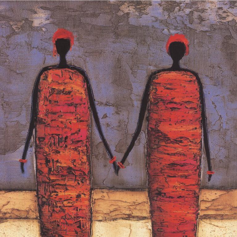 'Friends at Dusk' - Contemporary Print by Michel Rauscher