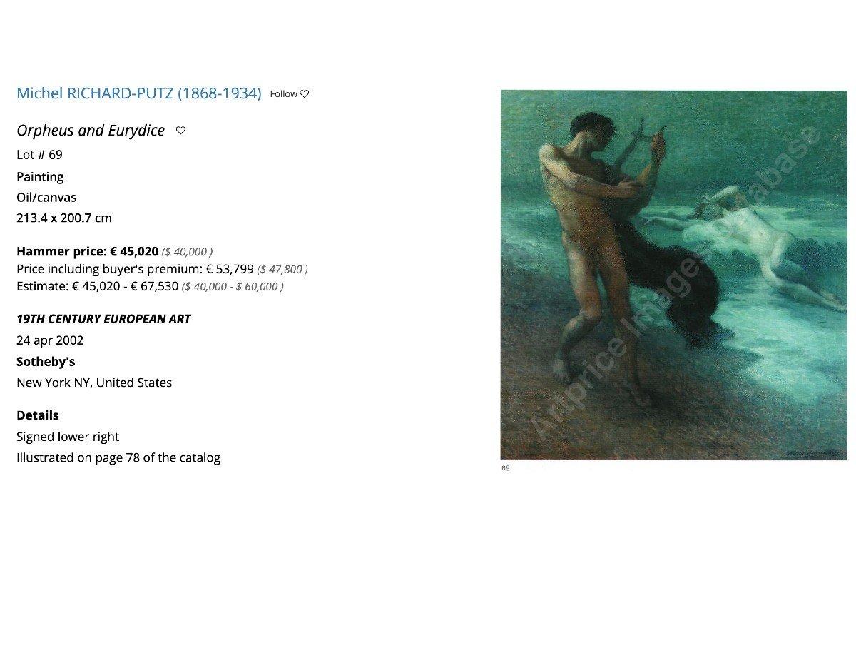 Paisaje marino meridional francés Pintura al óleo sobre lienzo Por Michel Richard Putz en venta 3