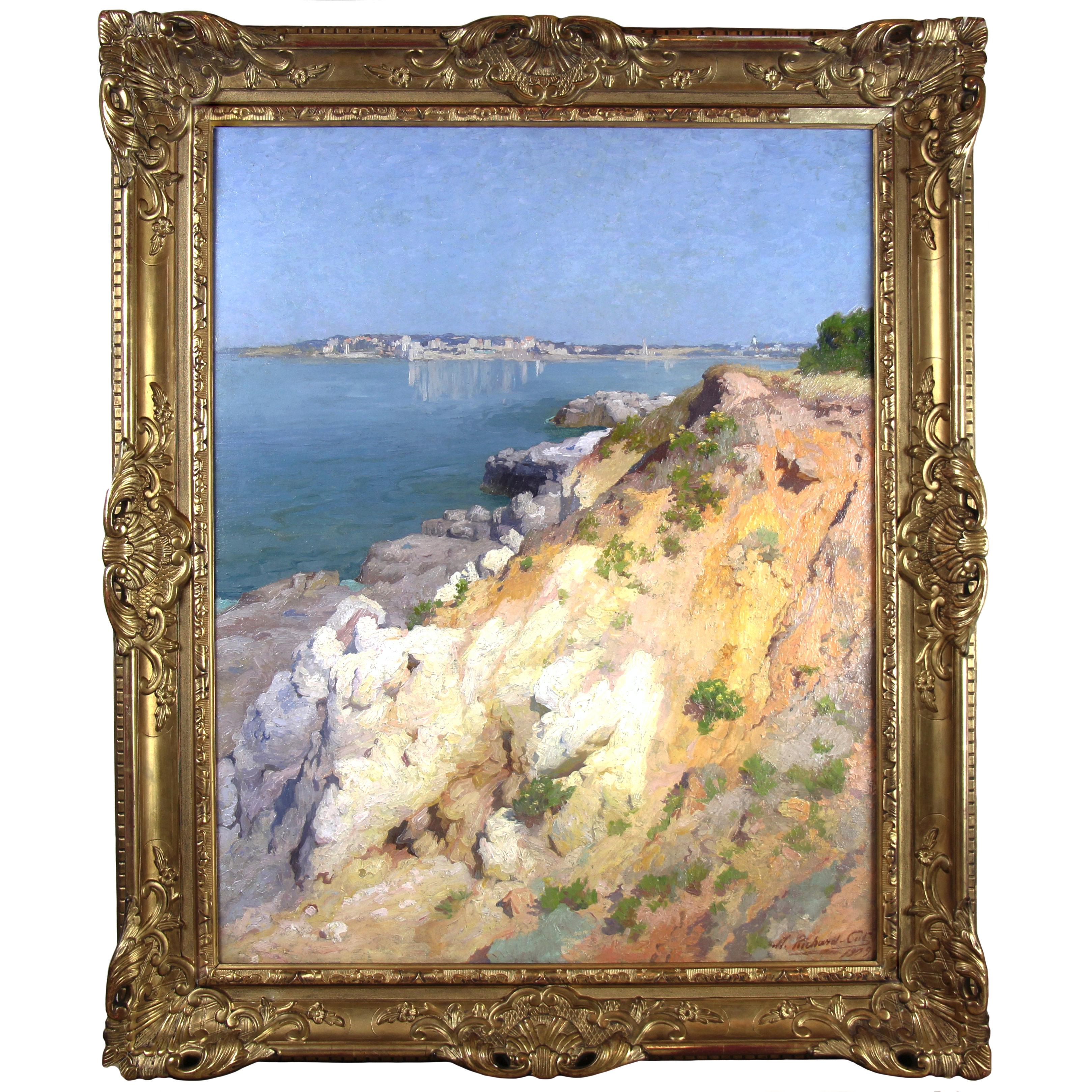Paisaje marino meridional francés Pintura al óleo sobre lienzo Por Michel Richard Putz

Biografía :

Michel Richard-Putz nació en Ichitem, Bélgica, en 1868.
Se trasladó a París en la década de 1880, donde estudió con Benjamin Constant y el célebre