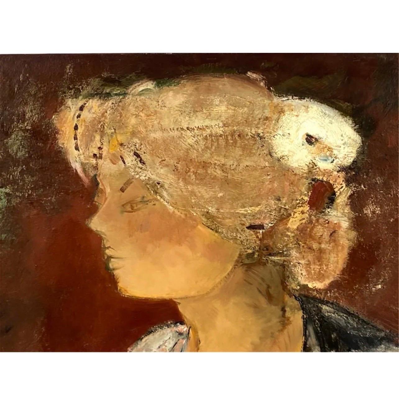 Ritratto astratto di donna del XX secolo 
