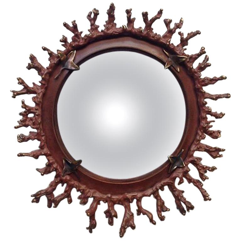 Michel Salerno, "Corail, " Unique Handmade Mirror, France, 2013