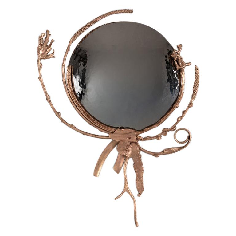 Michel Salerno, "Devant Le Miroir," Handmade Bronze Mirror, France, 2020