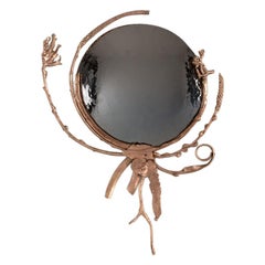 Michel Salerno, "Devant Le Miroir, " Handmade Bronze Mirror, France, 2020