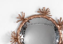 Michel Salerno, „“Etoiles“, handgefertigter Bronzespiegel, Frankreich, 2020