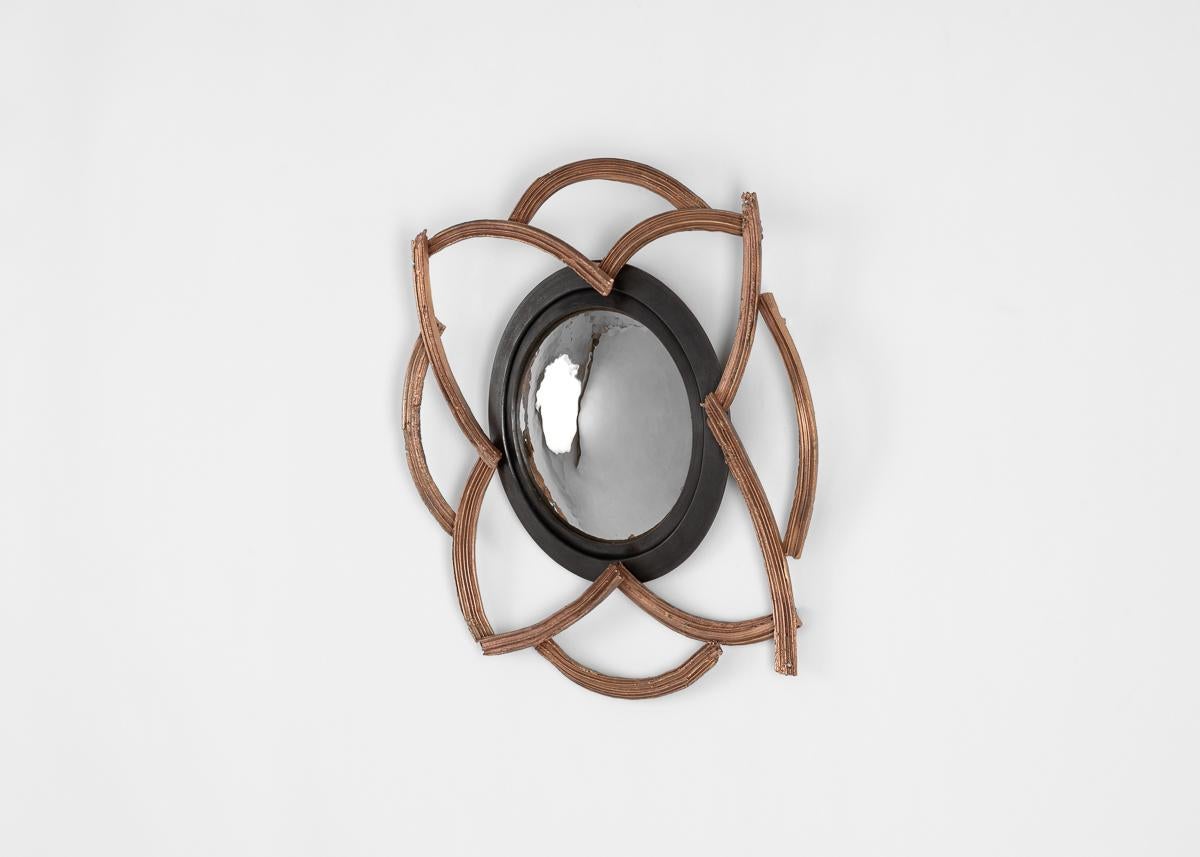Miroir en bronze « La Sortie et a L'Interieur » de Michel Salerno, France, 2020 Excellent état - En vente à New York, NY