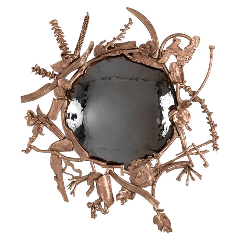 Michel Salerno, "Memoire," Handmade Bronze Mirror, France, 2020 For Sale
